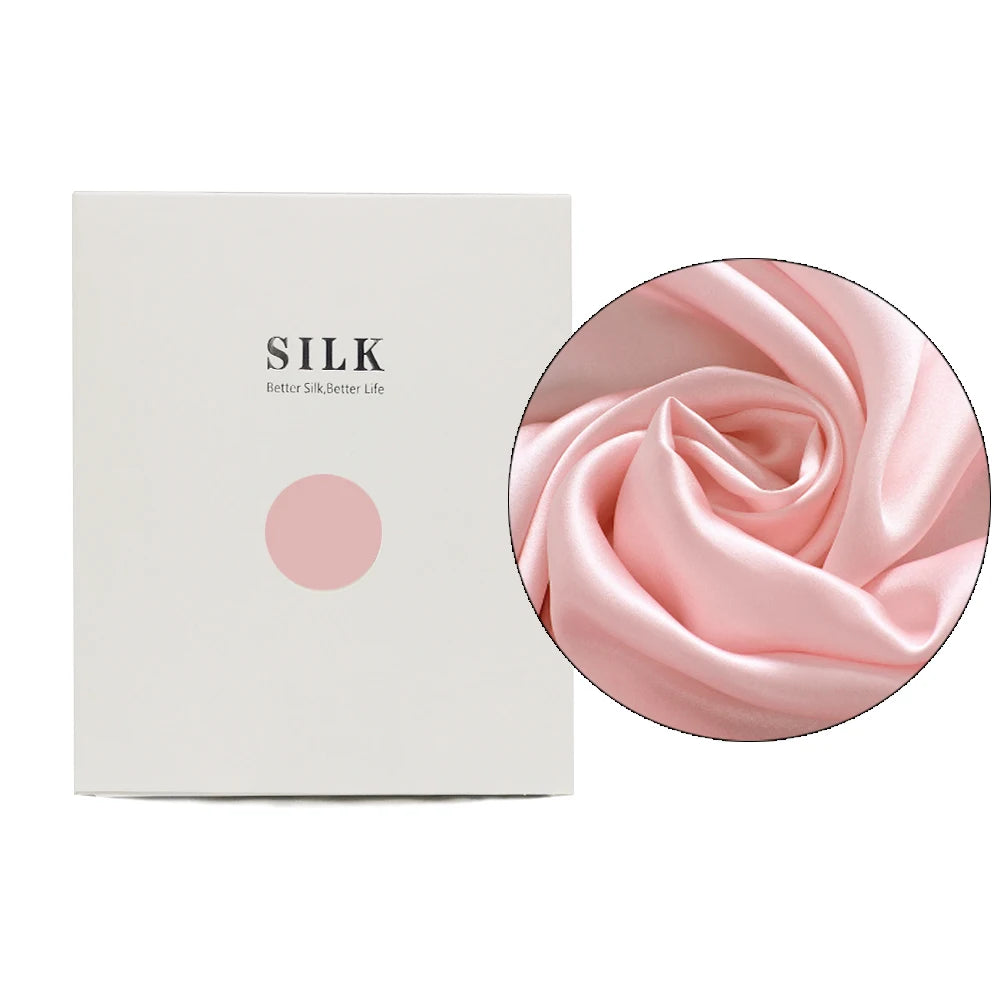 NoEnName_Null 100% Pure Real Silk Pillowcase &ndash; Soft Breathable Comfort for Hair and Skin Light Pink / 43x63CM / CHINA