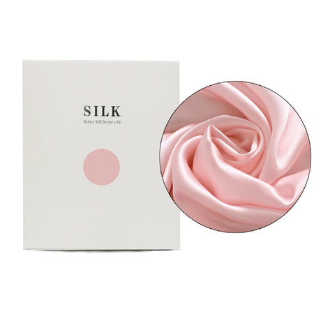 NoEnName_Null 100% Pure Real Silk Pillowcase &ndash; Soft Breathable Comfort for Hair and Skin Light Pink / 43x63CM / CHINA