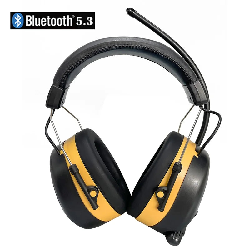 Bluetooth 5.3 Kopfhörer mit AM FM Radio und Geräuschreduzierenden Ohrmuscheln