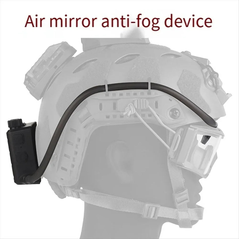 Occhiali tattici antiappannamento con kit ventilatore per airsoft, motocross, sci