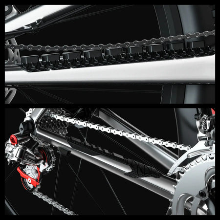 ENLEE Bicycle Silicone Chain Protector Down Tube Chain Protector Mountain Road Bike Lower Fork Sticker Anti-Scratch by InterCyprus Trading Ltd