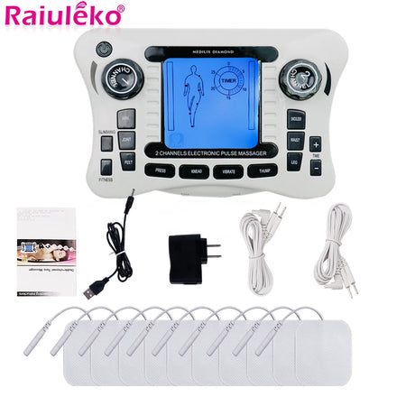 12-Mode EMS Muscle Stimulator and Pain Relief TENS Machine