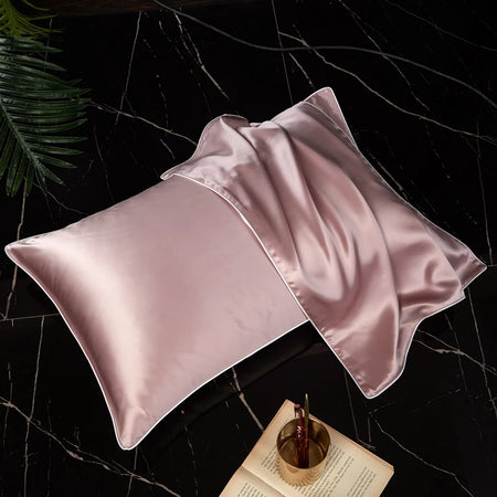Mulberry Silk Charmeuse Pillowcase &ndash; Luxurious Comfort for Hair and Skin PINK / 480x740mm  1pc