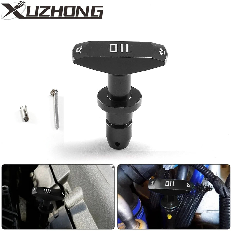 Maniglia di Estrazione Dipstick Olio Motore Alluminio Billet OT-1014 per Ford Mustang GT V8 Finitura Anodizzata