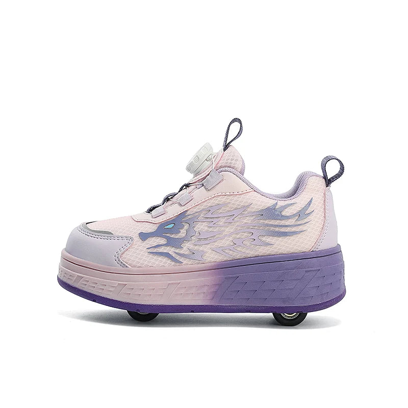 Kids Roller Skating Shoes &ndash; Automatic Fun for Unisex Play pink purple / EU31