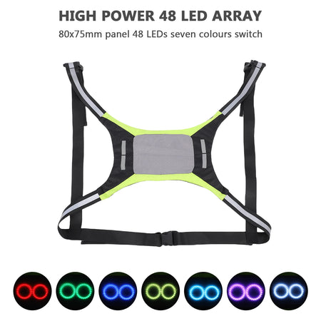 LED Running Vest &ndash; Bright LED Illumination Night Safety