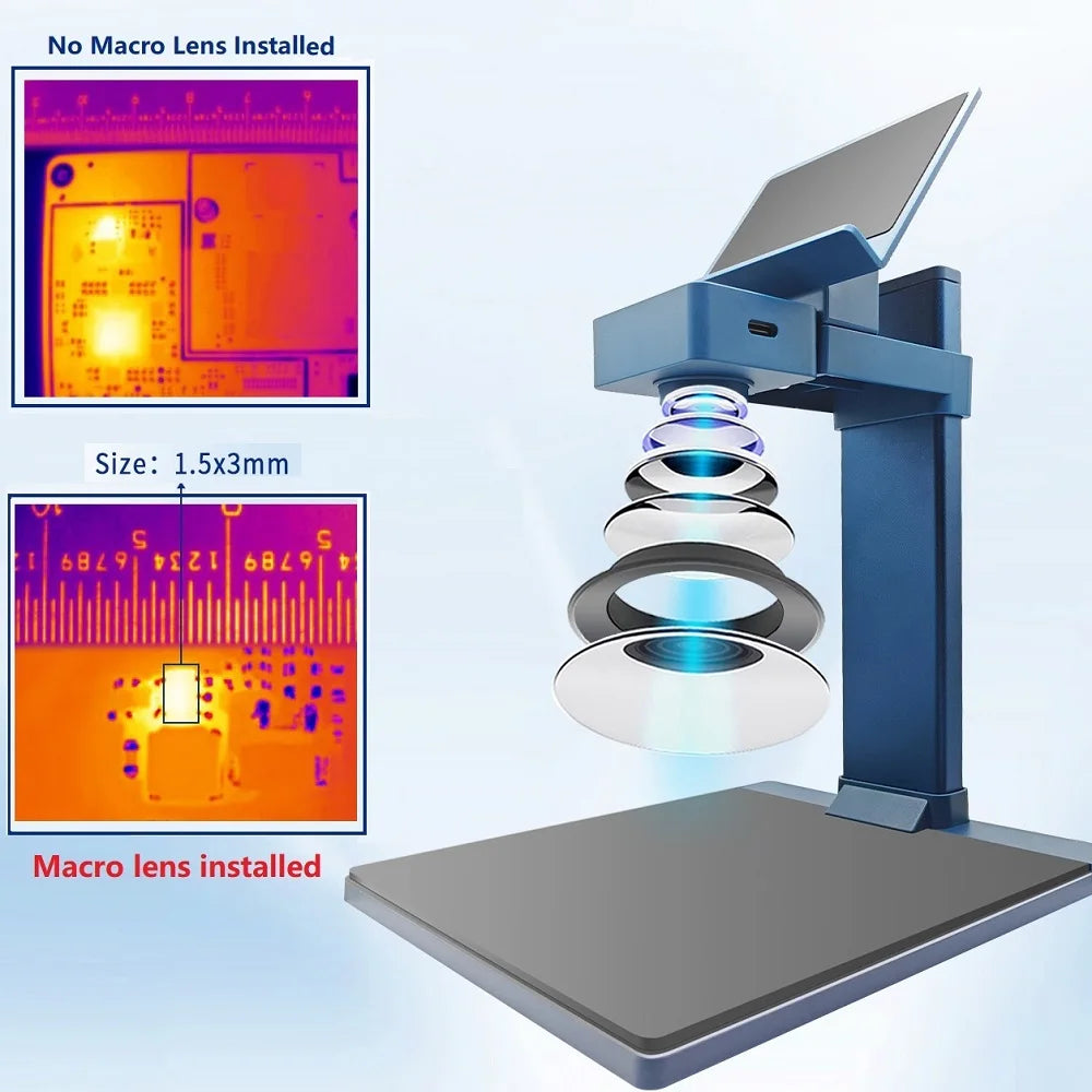 Advanced 3D Thermal Imaging Camera for PCB Repair and Inspection - Compatible with Android &amp; PC, 256x192 Resolution