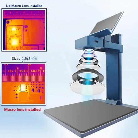 Advanced 3D Thermal Imaging Camera for PCB Repair and Inspection - Compatible with Android &amp; PC, 256x192 Resolution