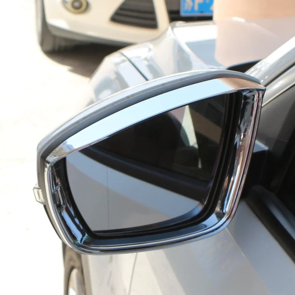 Κάλυμμα Καθρέφτη Οπισθοπορείας Volkswagen T Roc Προστατευτικό Βροχής ABS Ασημί