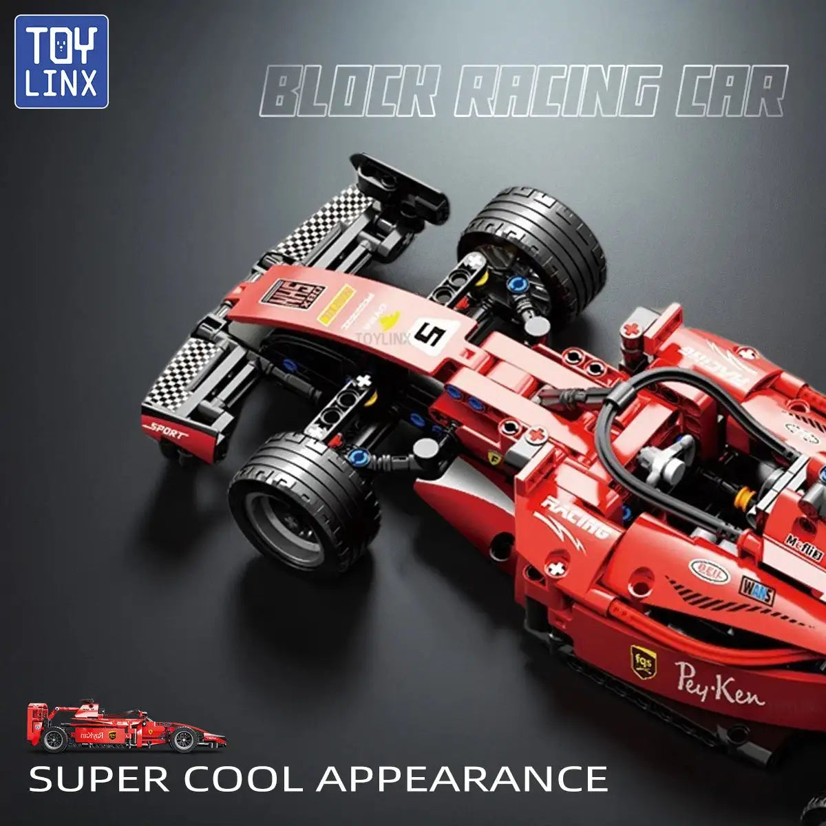 455Pcs F1 RC Race Car Building Blocks Kit For Kids Set