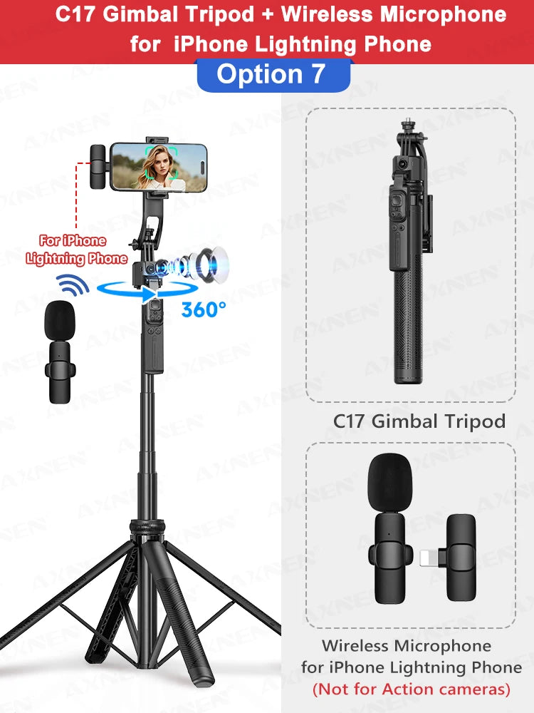 C17 AI Smart Gimbal Tripod &ndash; 360 Degree Auto Face Tracking Option 7 / CHINA