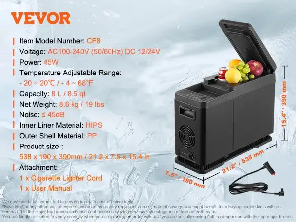 8L To 75L Car Refrigerator Outdoor Icebox Bluetooth CF8 / spain