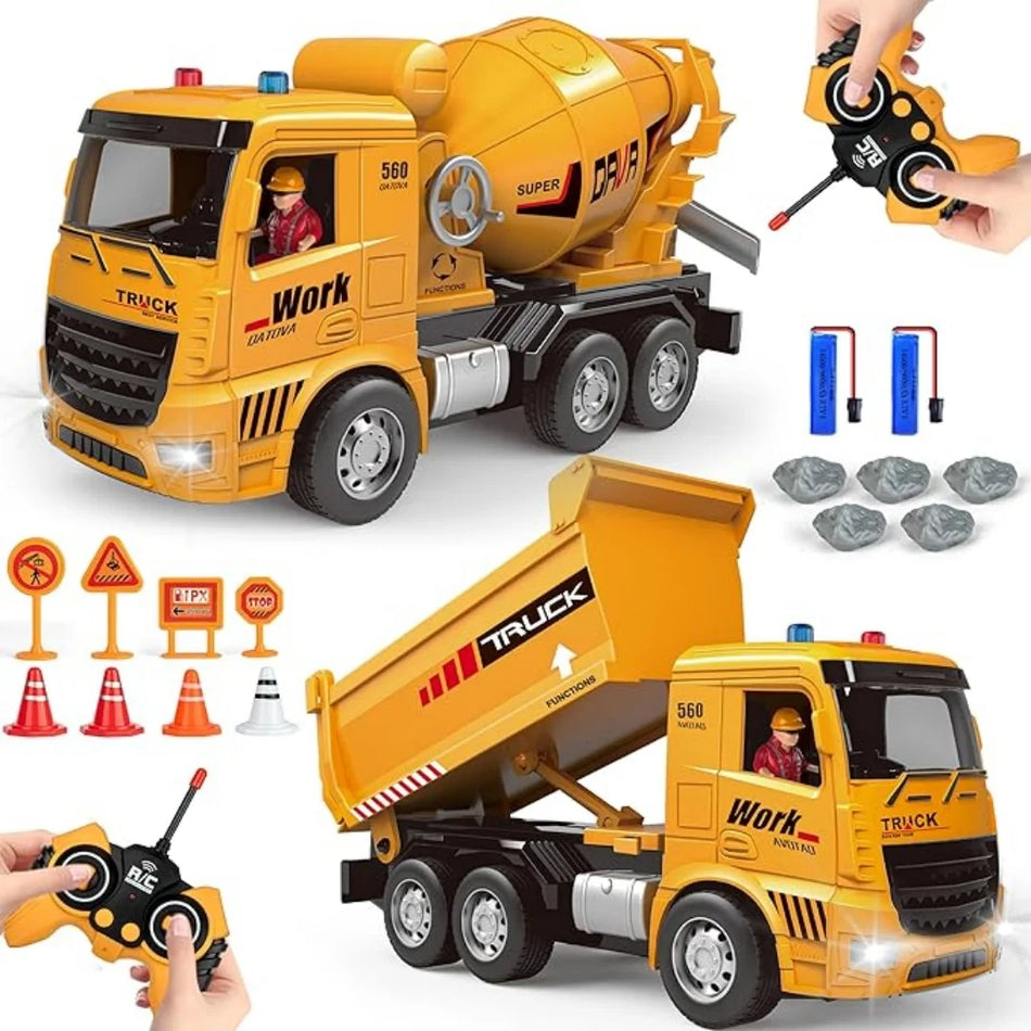 6CH 2.4G RC Dump Truck Cement Mixer Toy &ndash; Realistic Mixer