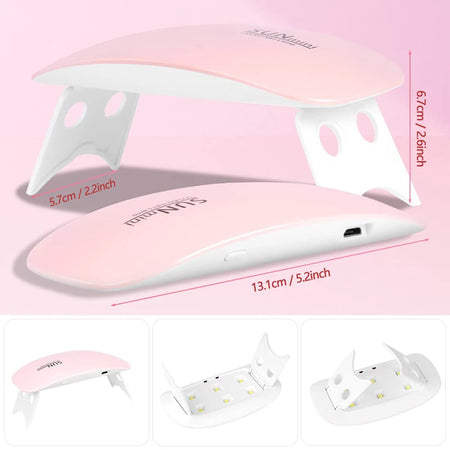 YIKOOLIN 6W UV LED Mini Nail Lamp &ndash; Fast 60s Drying