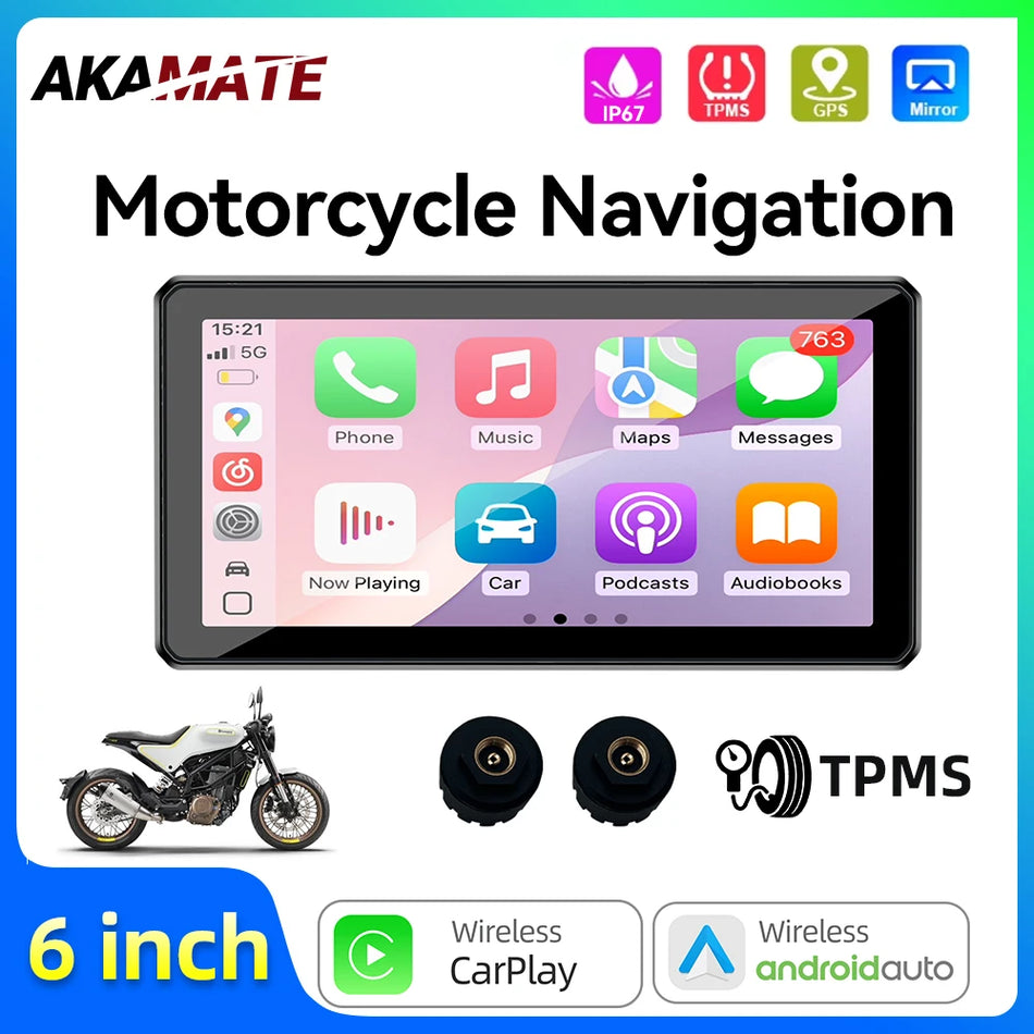 6Inch Motor Monitor &ndash; Wireless CarPlay Android Auto GPS
