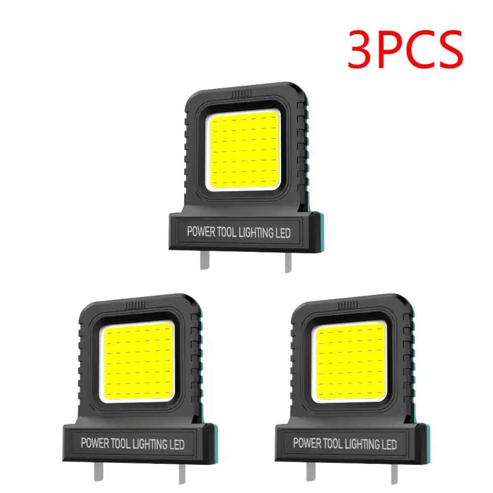 14W Portable Mini Pocket Work Light Two Modes For Camping 3PCS Green