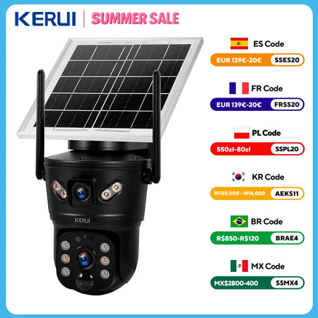 KERUI 6MP Solar Security Camera