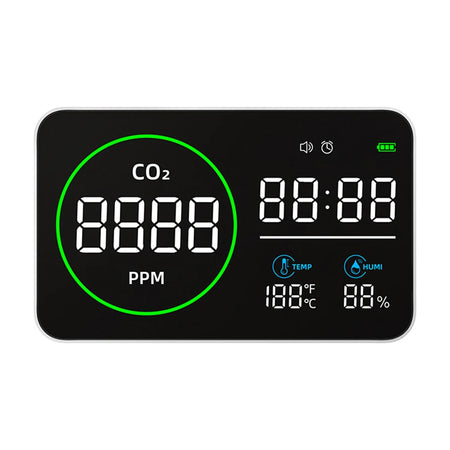 4 In1 WiFi Air Quality Monitor CO2 PM25 &ndash; Alarm Clock CO2 Without WIFI