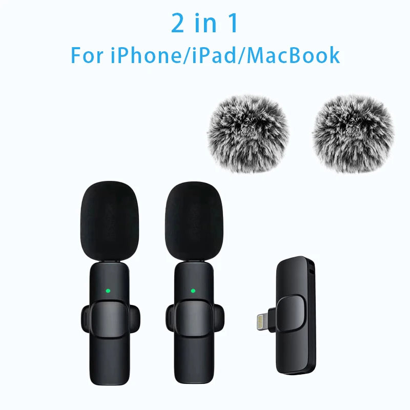 Buy Wireless Lavalier Microphone - Portable, Dynamic &amp; Omnidirectional 2in1 For IOS
