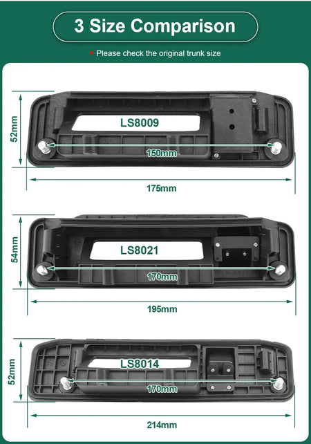 AHD 1080P Dynamic Trajectory Car Rear View Trunk Handle Camera For Mercedes Benz CLK-X204 GLK GLA GLC GLE ML 2013-2016 by InterCyprus Trading Ltd