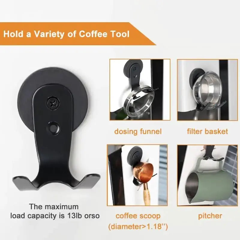 Magnetic Hooks for Breville and Ninja ES601 Coffee Machines, Coffee Handle Storage Rack, 1pc/2pc by InterCyprus Trading Ltd