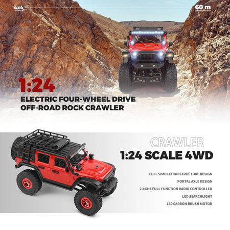 WLtoys 2428 1/24 RC Car 4WD Off-road &ndash; Electric Crawler