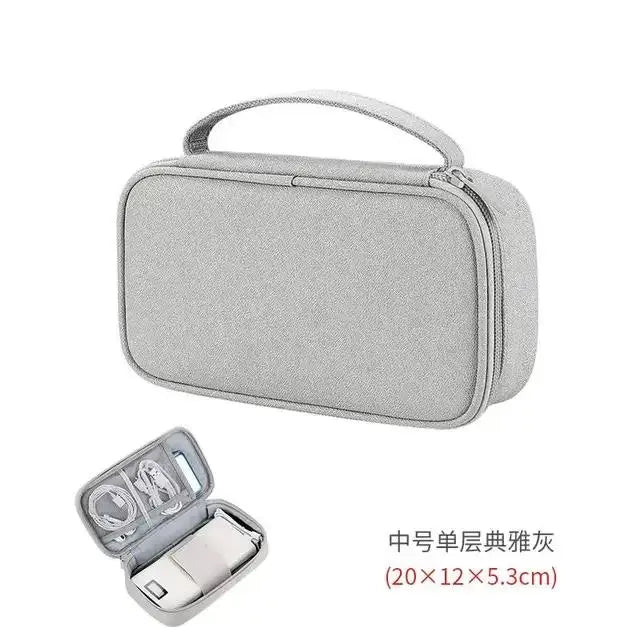 Fashion Organizer Bag Pouch &ndash; Waterproof Travel Case Light Grey - M