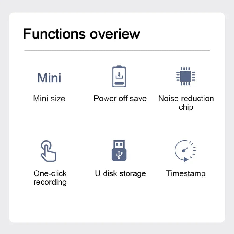 Mini Voice Activated Recorder &ndash; One-Click Recording