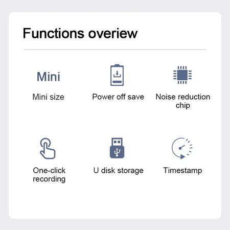 Mini Voice Activated Recorder &ndash; One-Click Recording