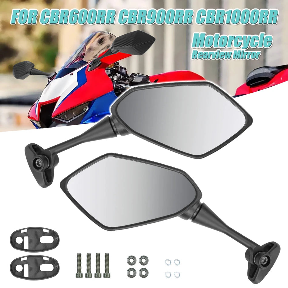 Honda CBR ABS aliuminio lydinio korpuso galinio vaizdo veidrodžiai, patvarūs, lengvai montuojami