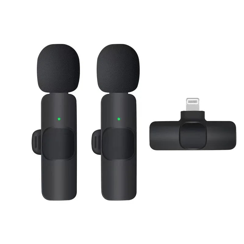 Basix 2.4G Wireless Lavalier Microphone for iPhone &amp; Android - Portable Mini Mic for Live Broadcast &amp; Gaming Lightning 1drag2-K1