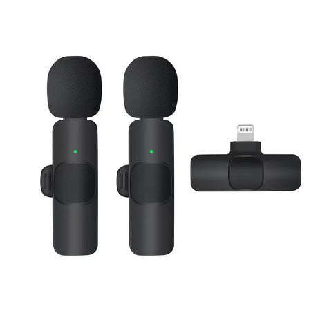 Basix 2.4G Wireless Lavalier Microphone for iPhone &amp; Android - Portable Mini Mic for Live Broadcast &amp; Gaming Lightning 1drag2-K1