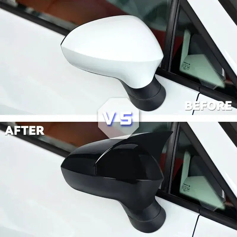 Mirror Cover Piano Black Exterior Accessories For Seat Ibiza 2008 - 2017 ABS Material by InterCyprus Trading Ltd