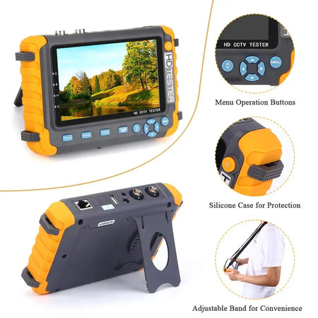 PEGATAH 8MP 4 In 1 CCTV Tester &ndash; Versatile 4K Camera Monitoring