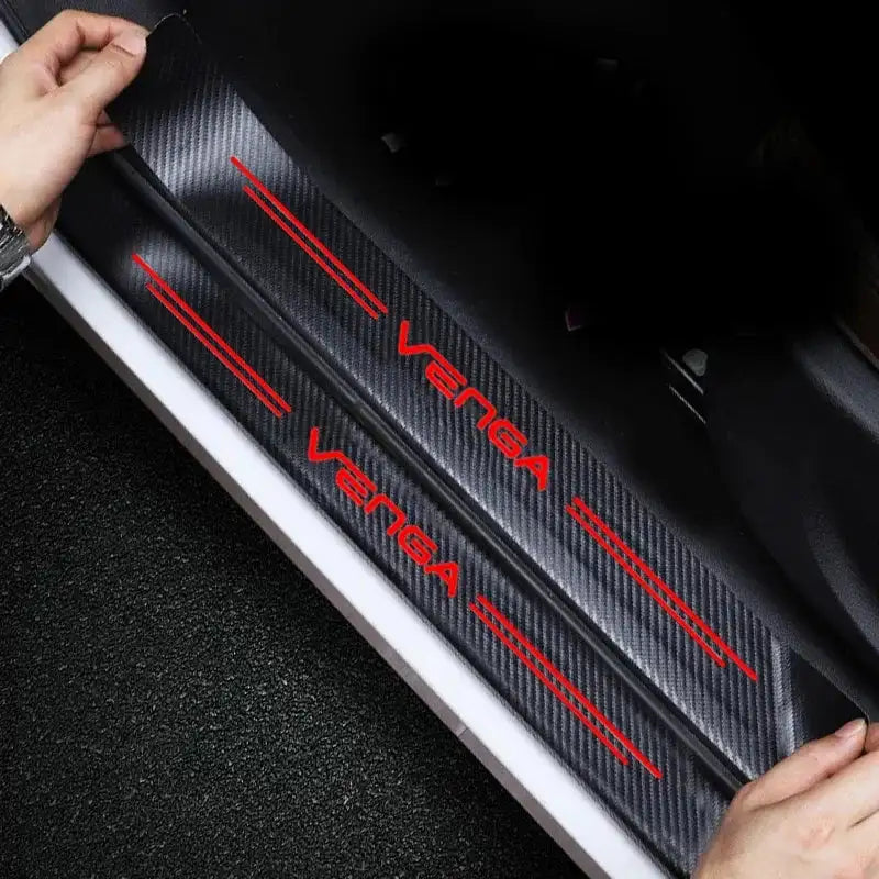 Carbon Fiber Car Door Sill Protector For Kia Venga Threshold