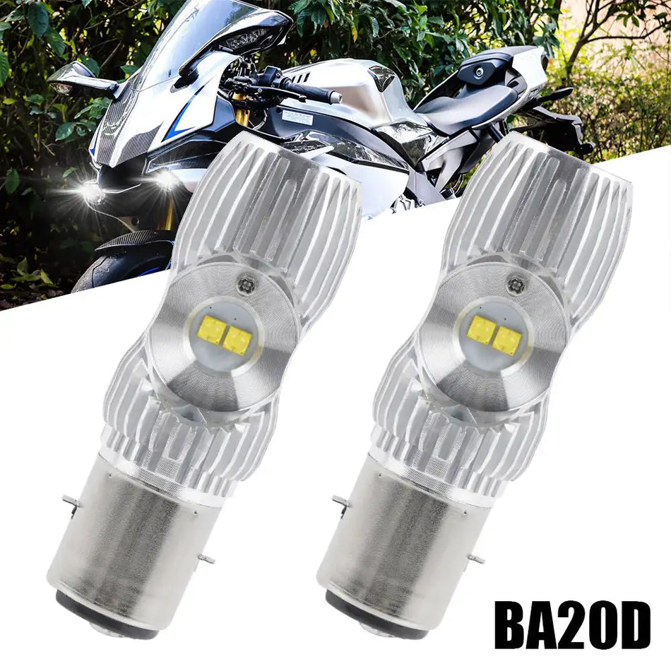 Bevinsee 2X BA20D H6 LED Strålkastarlampor 12V Yamaha Honda
