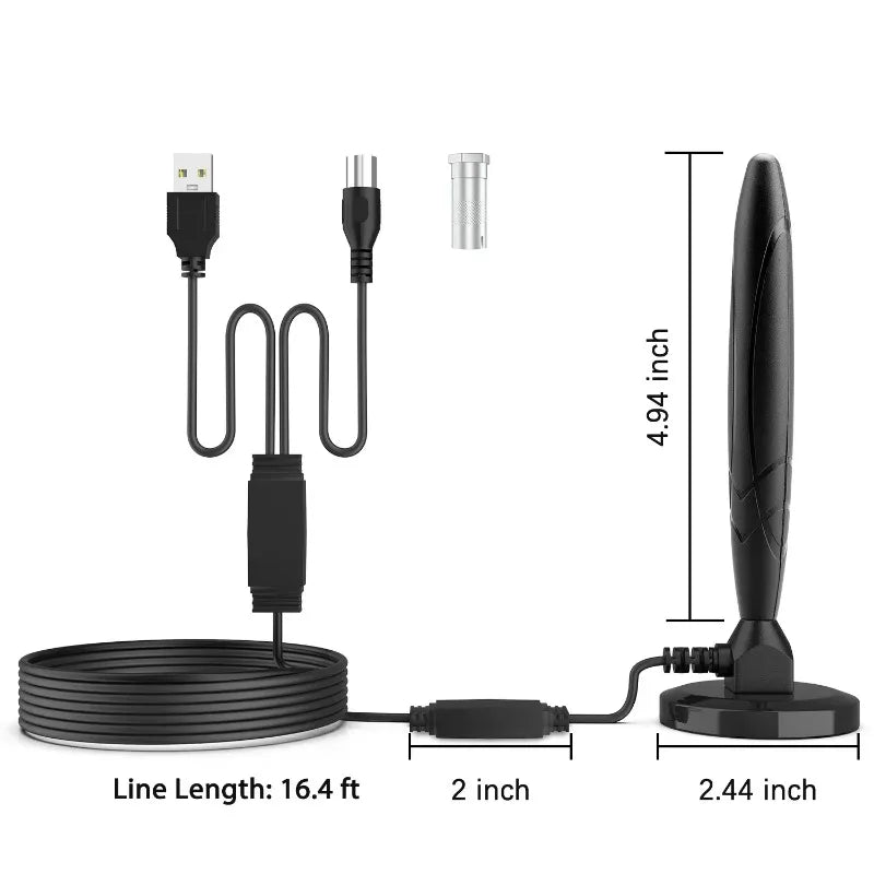 Indoor Digital TV Antenna 4K Amplifier &ndash; 350 Miles Range