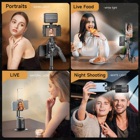 D10 LED Lights Selfie Fill Lamp &ndash; Adjustable Brightness with Three Color Modes