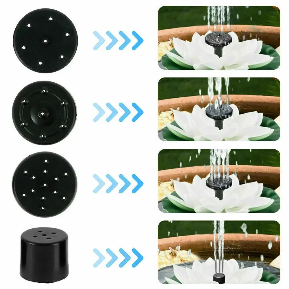 1.2W Mini Lotus Solar Fountain &ndash; Floating Solar Pond Decor