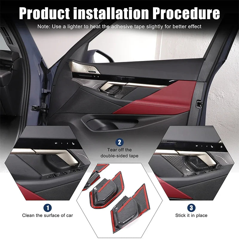 Coperture in fibra di carbonio per maniglia porta BMW Serie 5 G60 2024