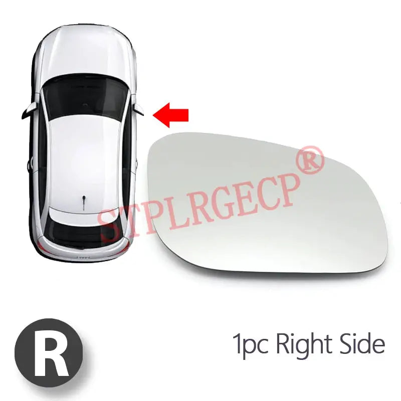 Driver Passenger Rearview Side Mirror Lens Door Wing Mirrors Glass with Heating for Porsche Cayenne 955 Pre-facelift 2002-2007 by InterCyprus Trading Ltd
