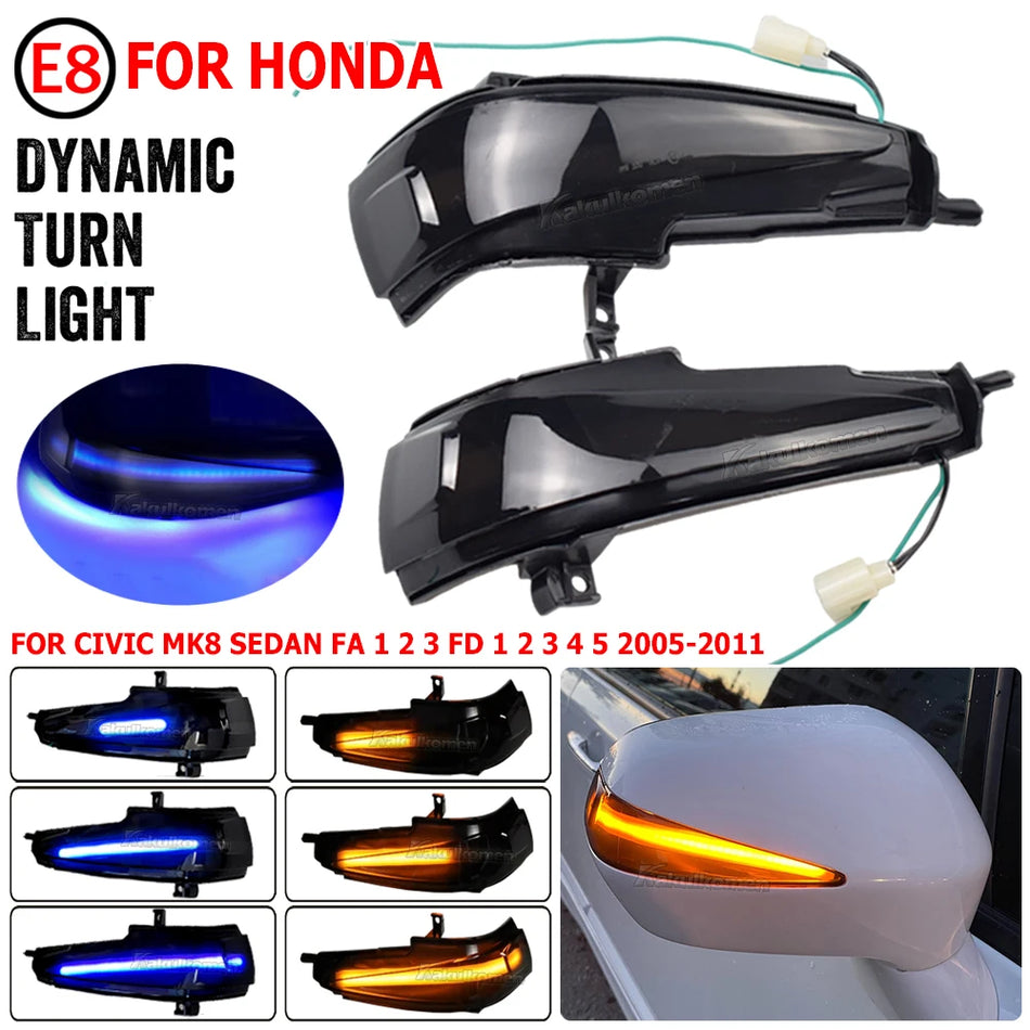 Dynamic LED Wskaźnik Kierunkowskazu w Lusterku Wstecznym dla Honda Civic MK8