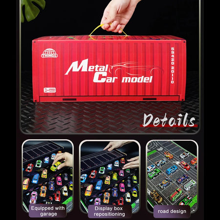 48Pcs Mini Inertial Car Set &ndash; Pull Back Action City Scene