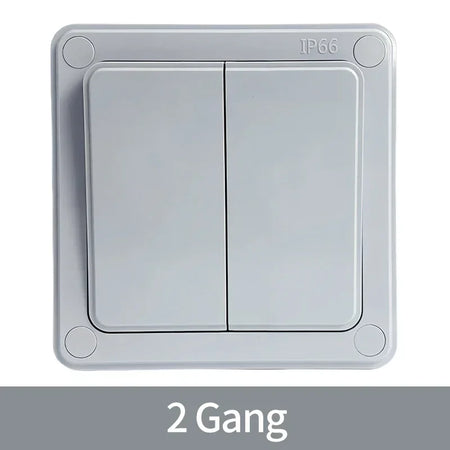 IP66 Weatherproof Wall Switch 2-Gang