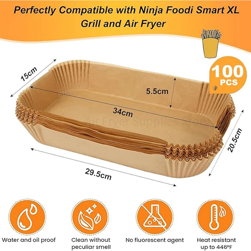Air Fryer Liners for Ninja XL 100Pcs Large