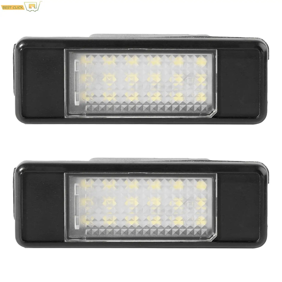 For Peugeot 207 307 308 3008 407 508 For Citroen C3 C4 C5 White LED Rear Registration Number License Plate Lights Lamp Assembly by InterCyprus Trading Ltd