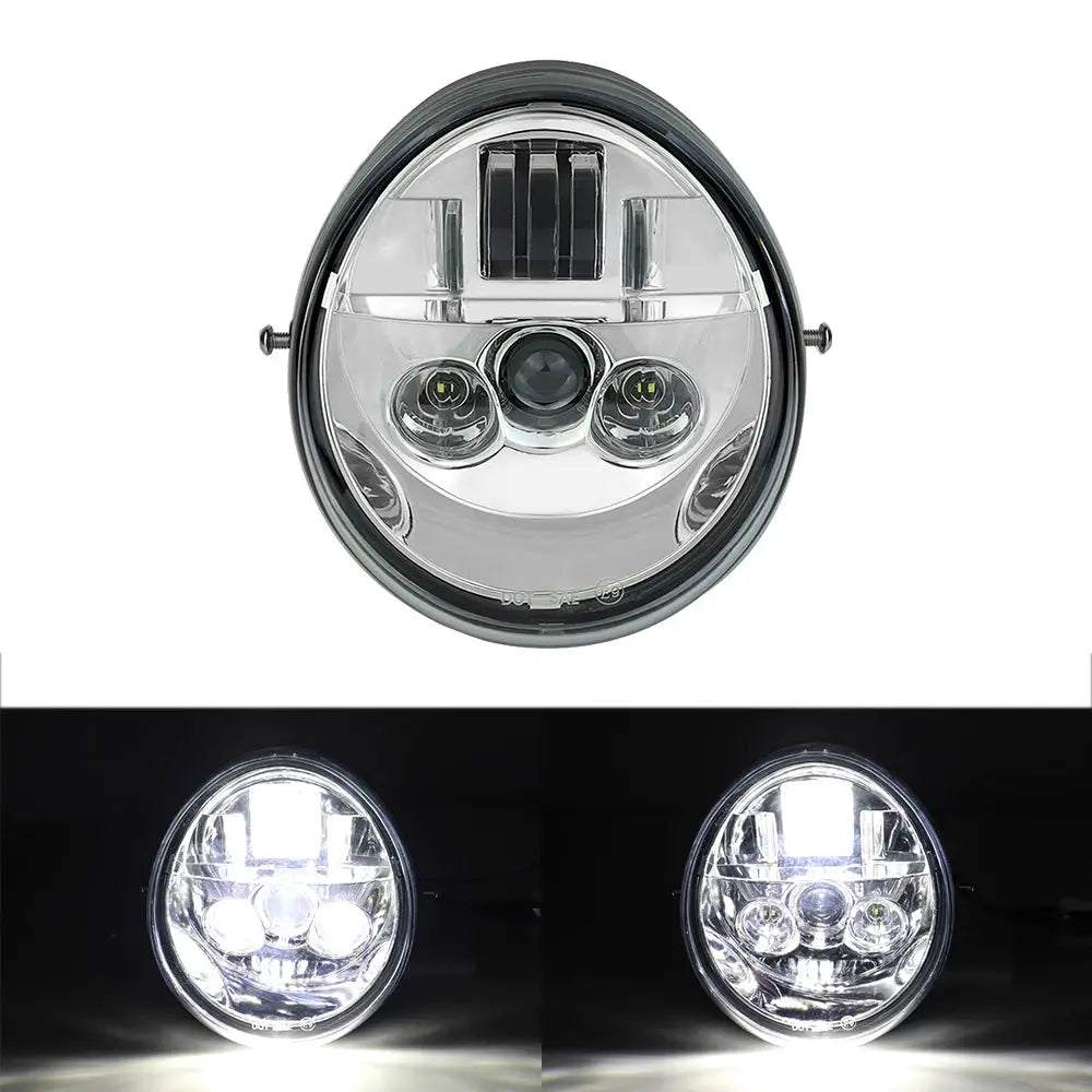 Motorcycle Front Headlight LED Light Hi/Low Beam Light for V Rod VRSCF VRSC VRSCR 2002-2017 by InterCyprus Trading Ltd