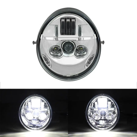 Motorcycle Front Headlight LED Light Hi/Low Beam Light for V Rod VRSCF VRSC VRSCR 2002-2017 by InterCyprus Trading Ltd