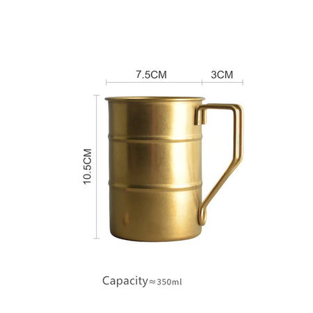 Outdoor 304 Stainless Steel Marco Mug - Retro Camping Tough Gold / 301-400ml