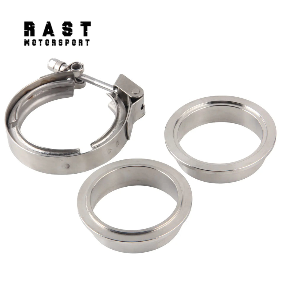 Schnellverschluss V-Band-Klemme aus Edelstahl für Turbo-Abgaskrümmer, 2,5/3/3,5 Zoll